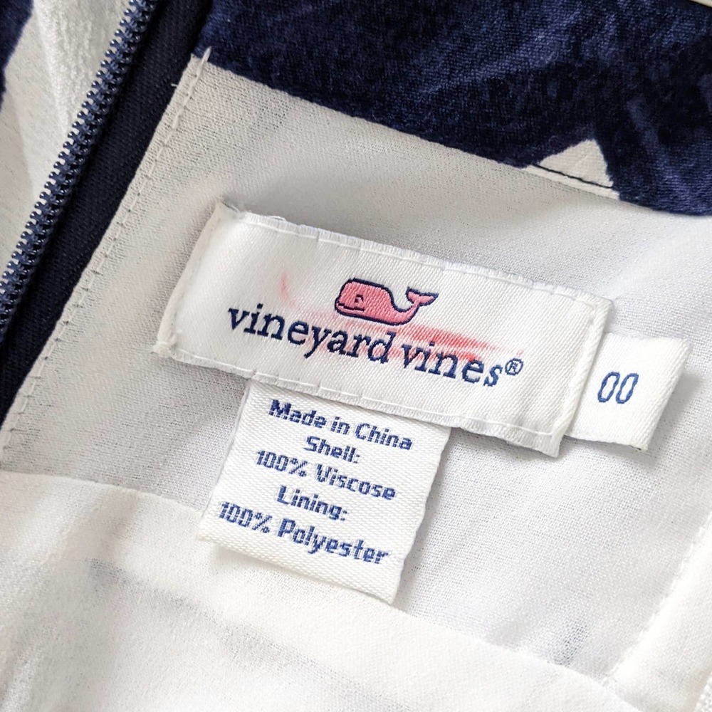 VINEYARD VINES • Blue Diamond Maxi Dress Sz 00 - Picture 4 of 7